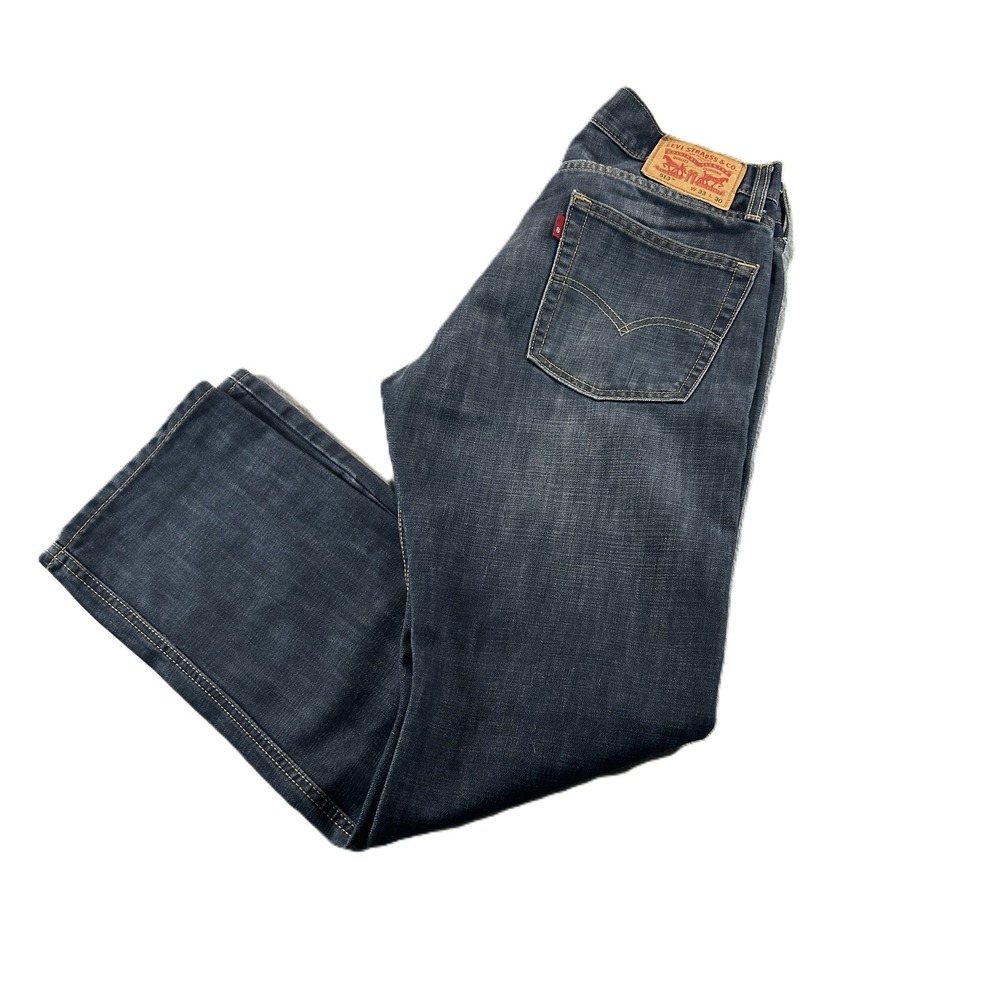 Levis 513 Slim Straight Jeans Mens 33x30 Dark Wash Denim 08513-0582